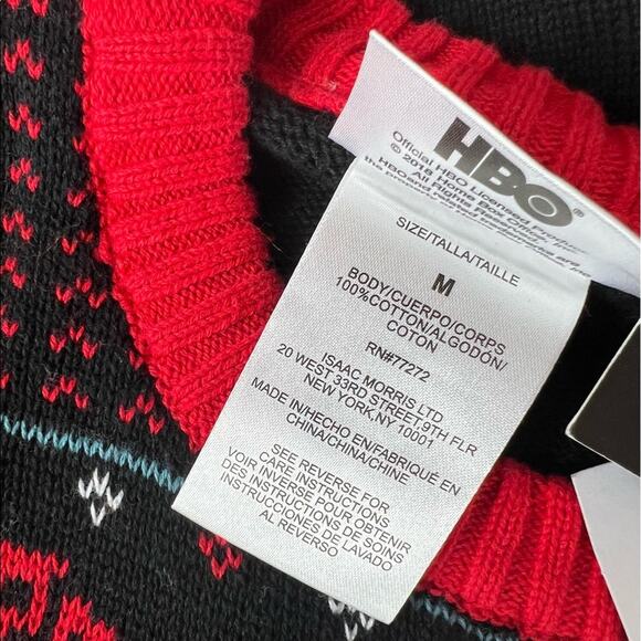 NWT HBO Game of Thrones Westeros Joy to the Realm Christmas Sweater Size M - Picture 6 of 6